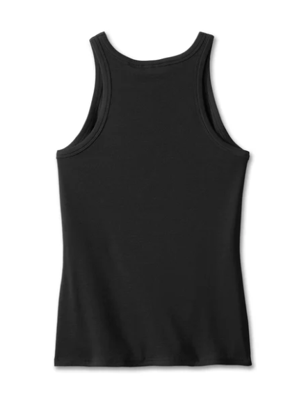 Women's Stacked Bar & Shield Racerback Tank - Harley Black 96068-25