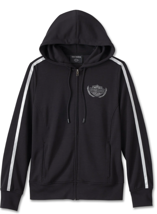 Womans Hoodie Knit Black - Large