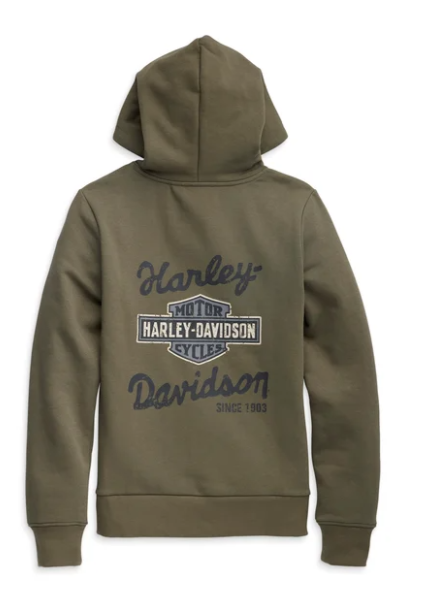 Womans Special Machinist Pullover Hoodie - Grape Leaf Green Small and Large