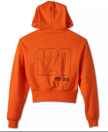Womans 120th Anniversary Zip Up Hoodie White -S,XL