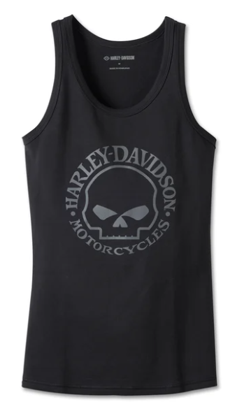 Womans Ultra Classic Skull Tank-Knit, Black Beauty SMALL