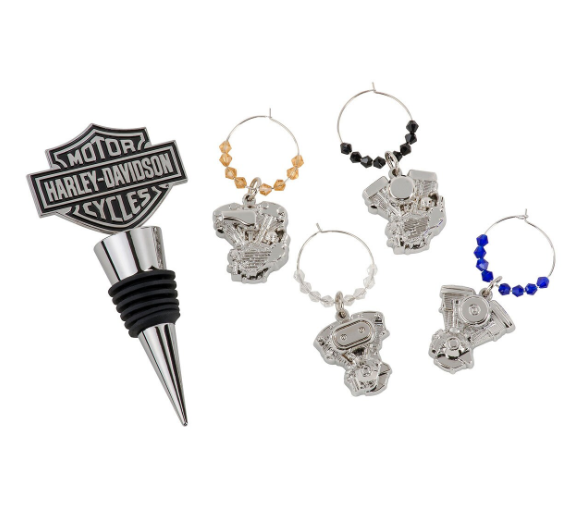H-D Bar & Shield Engine Wine Set