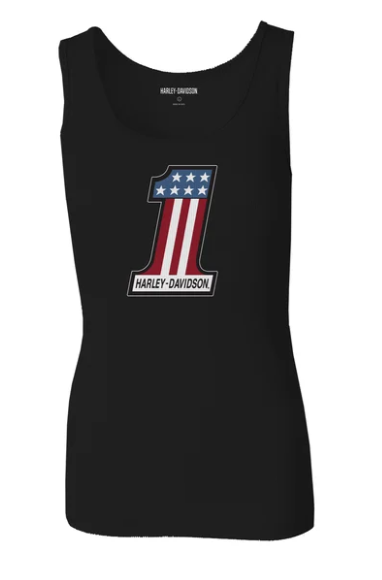Womans Ultra Classic #1 Race Tank Black Beauty Medium