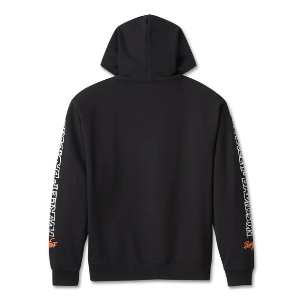 MENS Willie G Winged Wheel Pullover Hoodie - True Black M, L, XL