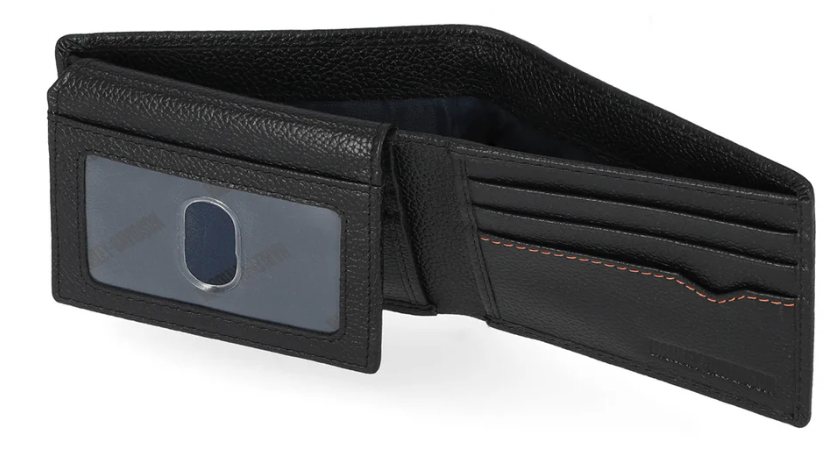 Harley-Davidson Men's Classic Bar & Shield Logo Passcase Leather Billfold Wallet, MWM004/08