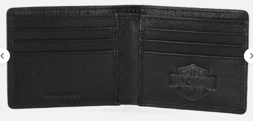 Harley Davidson Men's Pebble Classic Eagle Leather Billfold Wallet MWM033/08 schaeffers_harley (4086)