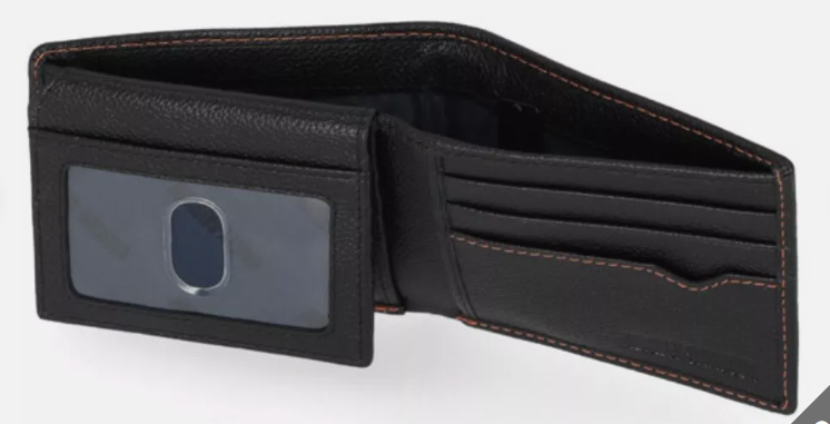 Harley Davidson Men's Classic Pebble Leather Skull Passcase Wallet MWM005/08