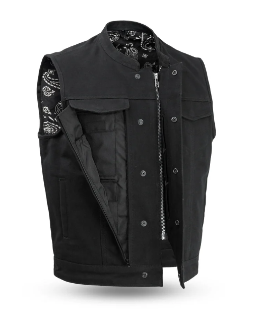 Highland V2 Men's Motorcycle Canvas Vest