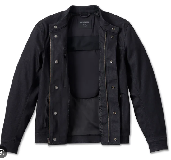 Harley-Davidson Mens's Chisel Denim Trucker Riding Jacket 98118-23VM
