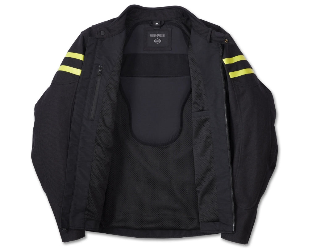 Men's Ovation 3-in-1 Textile Riding Jacket - Black Beauty & Wild Lime