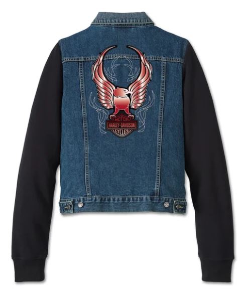 Women's Crimson Bird Jean Jacket S, M, L