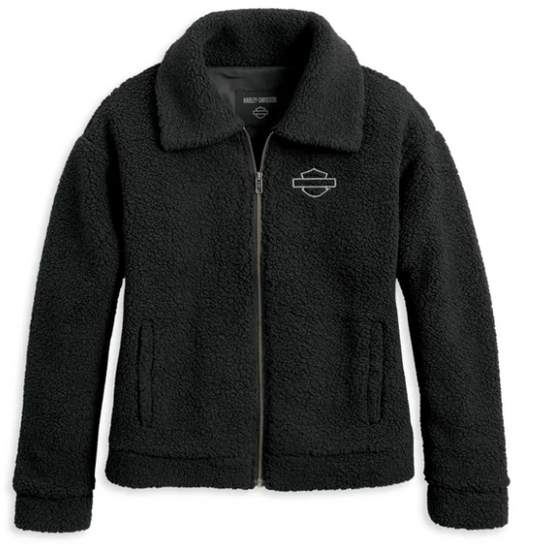 Womans Enchanted Sherpa Jacket - Black Beuty -S, M, L