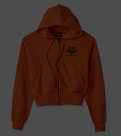 Womans 120th Annivesary Zip Up Hoodie, Orange - M, XL