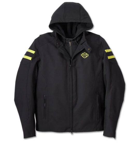 Men's Ovation 3-in-1 Textile Riding Jacket - Black Beauty & Wild Lime XL, 2XL, 3XL