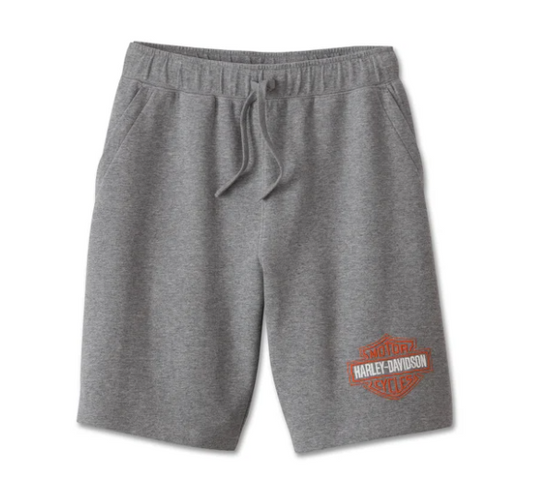 Men's Bar & Shield Fleece Shorts - Medium Grey Heather M, L, XL, 2XL, 3XL