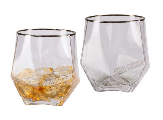 Harley-Davidson® Geometric Double Old Fashion Set
