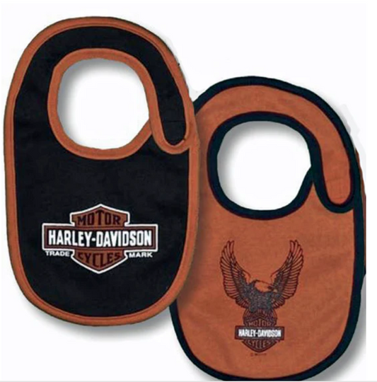 Harley-Davidson® Newborn Boys' 2-Pack Knit Bibs