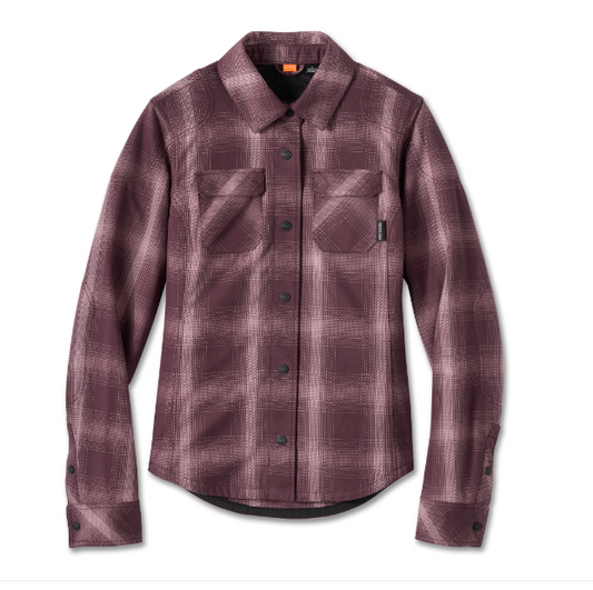 Women's H-D Operative 2.0 Riding Shirt Jacket - Plaid - Sassafras & Wistful Mauve