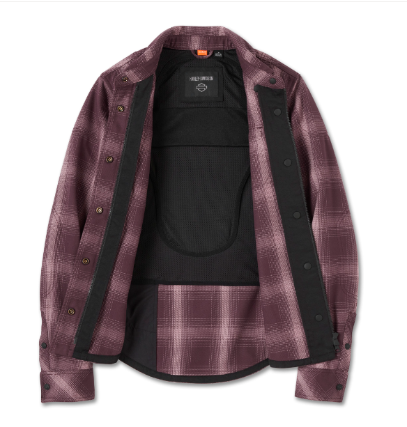 Women's H-D Operative 2.0 Riding Shirt Jacket - Plaid - Sassafras & Wistful Mauve